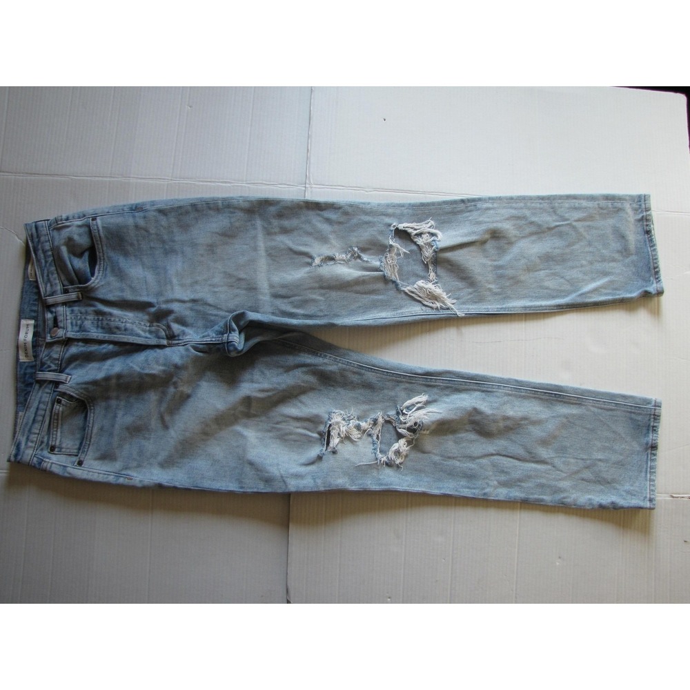 Denim Forum Jeans Womens 30 Arlo High Rise Straight Distressed Light Wash 30L